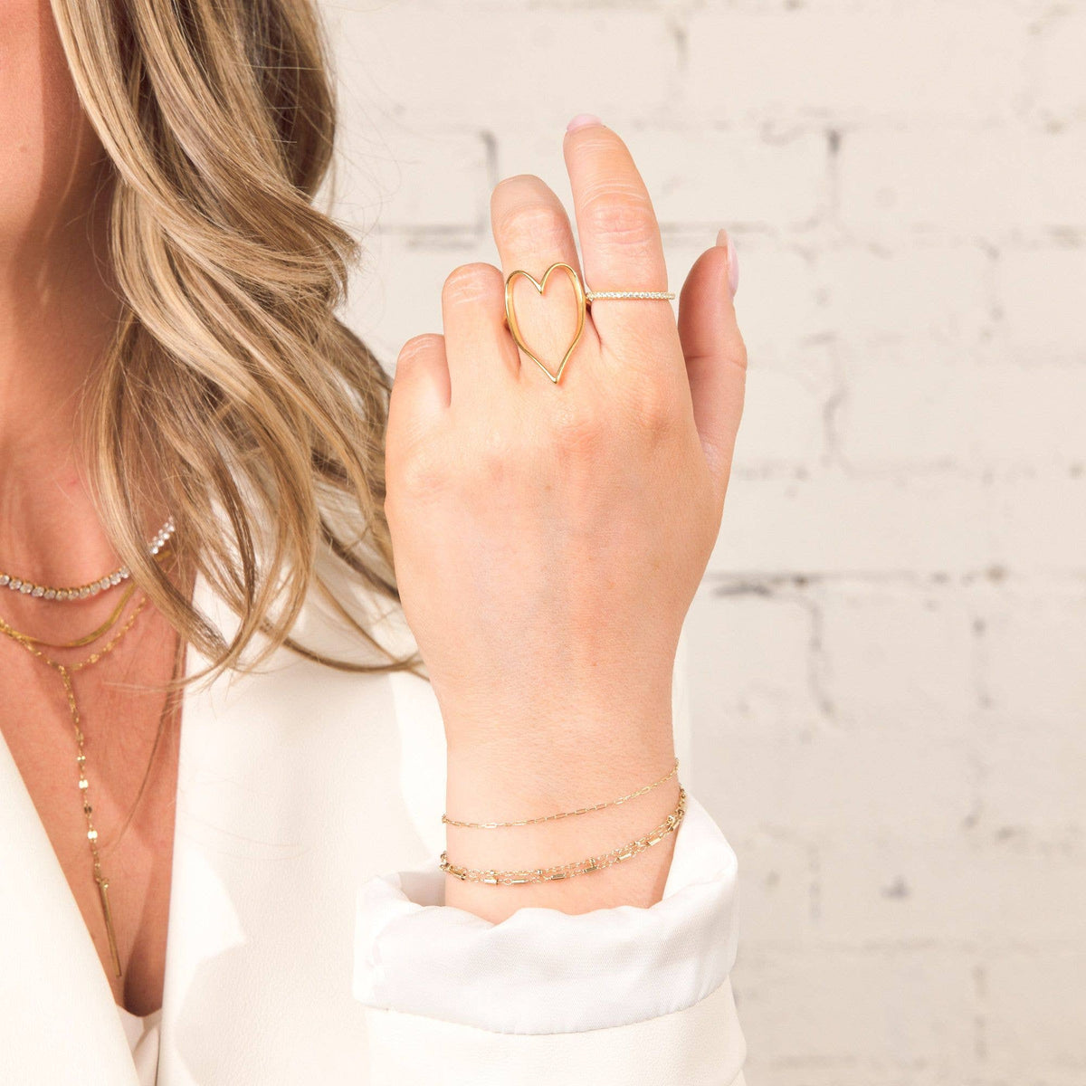 Lovie Gold Heart Ring- Waterproof: 7