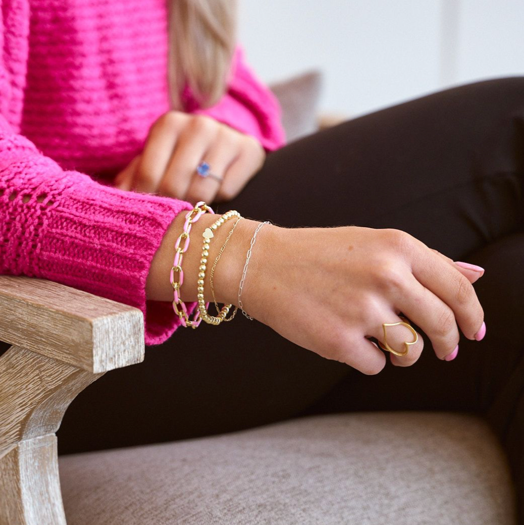 Lovie Gold Heart Ring- Waterproof: 7